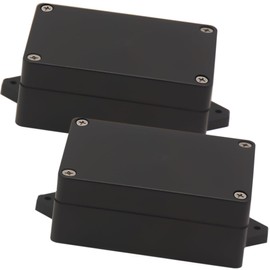 Zulkit Junction Box ABS Plastic Dustproof Waterproof IP65 Universal Electrical Boxes Project Enclosure with Fixed Ear Black 3.94 x 2.68 x 1.57 Inch (100 x 68 x 40 mm) (Pack of 2)