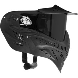 Maddog HK Army HSTL Paintball Airsoft Mask Goggle System | Replaceable Thermal Dual-Pane Anti Fog Lens | Adjustable Full-Face Safety Certified Protection - Black with Smoke Lens