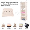 BOMEI PACK Beige Hanging Wardrobe Closet Organizer Shelves with 5