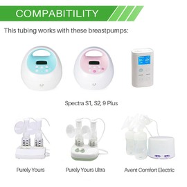 Replacement Tubing for Spectra S2 Spectra S1 Spectra 9 Plus, BPA Free Replace Spectra Tubing Avent / Ameda Tubing Made by PumpMom(Not Original Accessories)