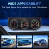 MH 2inch 52mm Triple Gauge Set, Oil Pressure Gauge Water