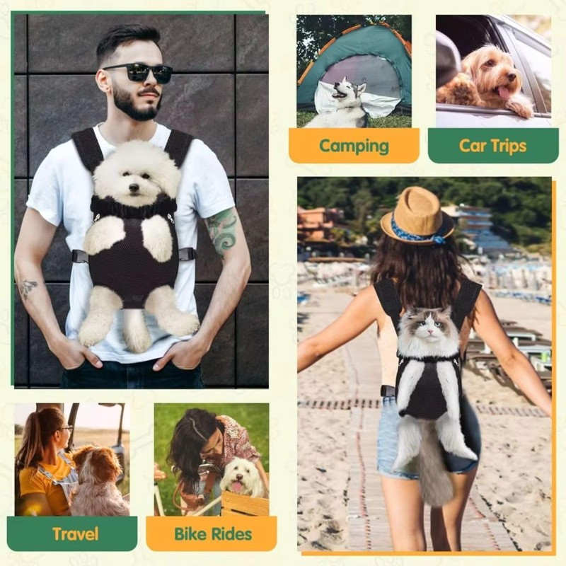 GeneX Cat Carrier Strap for Dogs, Cat Backpack, Pet Sling,