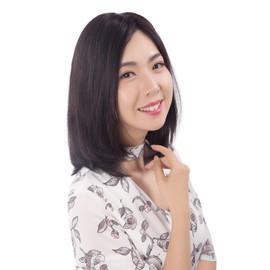 HIYE Partial Wig, Top of the Head, Women's, Fully Hand Planted, 100% Human Hair, Remy Hair, Artificial Skin, Parts, Large Area, Partial Wig, Volume, Freely Parted, Whole Cover, Increased Hair, 3.5 x