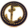 Masonic Tubal Cain Two Ball and Cane Mason Blue Gold Car Auto Emblem