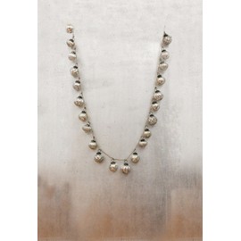 Creative Co-Op Embossed Mercury Glass Ornamental Garland, 72 Inch, Antique Silver