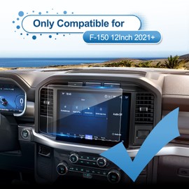 Coleya 2021-2024 Ford F-150 Screen Protector for Ford F-150 (XL/STX/XLT/Lariat/Platinum/Limited/Tremor/Raptor/King Ranch) SYNC4 12In Touch Screen, Tempered Glass 2024 2023 F150 Pickup Accessories 12"