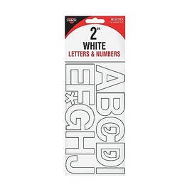 Cosco(R) Vinyl Peel Stick Letters And Numbers, 2in., Helvetica, White
