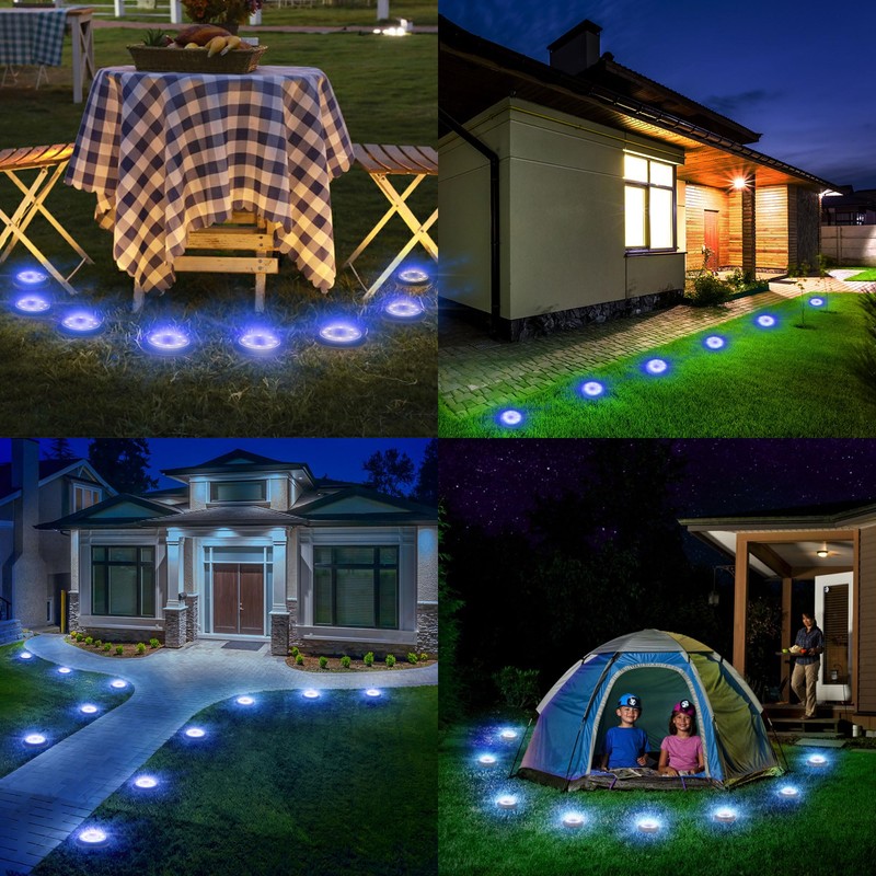 Flacchi Solar Ground Lights - Solar Powered Lights Outdoor Solar