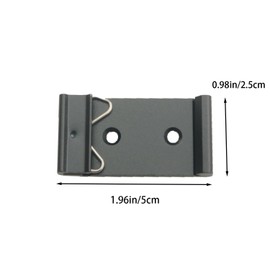 WELWIK 2PCS Universal DIN Rail Mounting Clips Snap On Rail Mounting Bracket Aluminium Solid State Relay Clips Top and Bottom Locking Rail Clips Suitable for 35mm Din Rail Black
