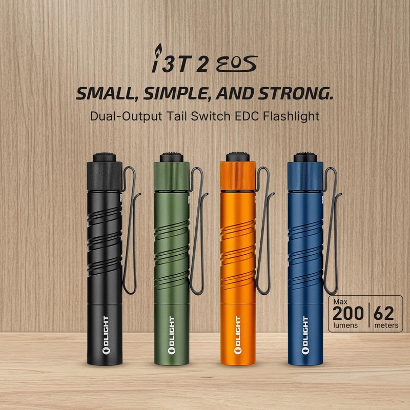 OLIGHT I3T 2 EOS Pocket EDC Flashlight, 200 Lumens Compact