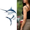 Dopetattoo 6 Sheets Temporary Tattoos for Women Adults Marlin Swordfish