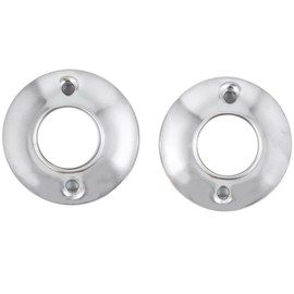 Stone Harbor Hardware Flanges for Economy Shower Rod, Exposed Screws, Polished Chrome