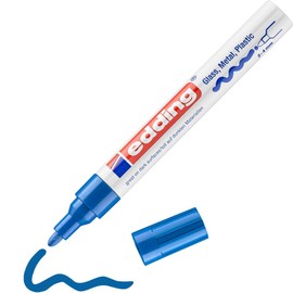 Edding 751 glossy paint marker - bullet tip - for decorating of most surfaces (e.g. glass, cardboard, dark paper, ceramics, stone). 003 751 Glanz-Lack-Marker - Rundspitze - Kreatives Gestalten von fast allen Oberflächen (z.B. Glas, Karton, dunkles Papier