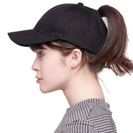 Ymombest Ponytail Baseball Cap Messy High Bun Adjustable Mesh Trucker Sun Hat