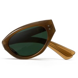 Cyxus P1181 Folding Sunglasses, Polarized Lenses, UV Protection, Small Face Effect, Ultra Lightweight, For Fishing, Driving, Climbing, Sports, Fashionable, 04-brown