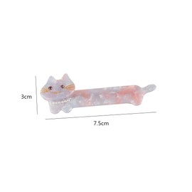 6 Pcs Cute Cat Hair Clips Acetate Small Cat Barrettes Fashion Kitten Hair Clips Sweet Duckbill Hair Clips for Women Girls
