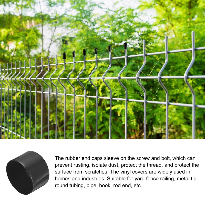 Rebower 4 Pack Screw Thread Protector Cover Rubber End Caps,