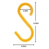 Heavy Duty ABS S Hooks, 6 Pack, 8.26Inch, Yellow, Ideal