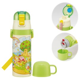 Skater SKDC4 Super Lightweight Compact 2-Way Stainless Steel Bottle, 16.5 fl oz (470 ml), 15.2 fl oz (430 ml), Picnic, Lunch Goods, Skater