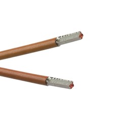 WITTKOWARE 35 cm wiring bridge, 6 mm², 2 x wire end sleeves, brown