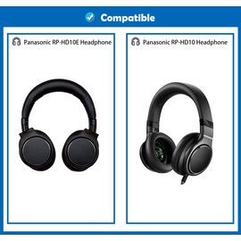 DowiTech Comfortable Replacement Ear Pads Compatible with Panasonic RP-HD10E RP-HD10 Headphones Ear Pads with Softer Leather and High Density Foam