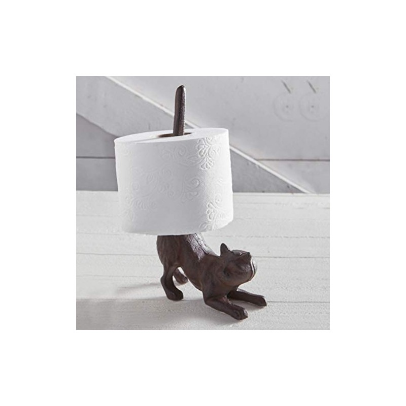 47th & Main Cast Iron Paper Towel Holder, 9.5-Inches Tall,
