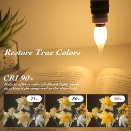 Genixgreen 12 Pack Frosted LED Candelabra Bulbs, Night Light Bulb 15 Watt Equivalent 1.5W E12 Mini Candle Bulb Low Wattage Flame Bent Tip for Chandelier Ceiling Fan, 2700K Soft White, Non-dimmable