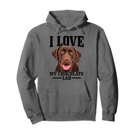 Chocolate Labrador Retriever Mom Dad I Love My Lab Dog Pullover Hoodie
