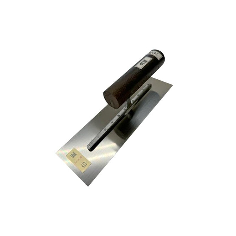 SHIBASHO Square Trowel (White Silver, Yasugi Steel, Black Handle) For