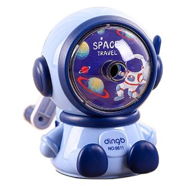 Anller Pencil Sharpener, Hand Crank Manual Sharpener, Auto Pen Feed Feature, Adjustable in 2 Gear, Cute Pencil Cutter for Classroom/Office/Home, Blue