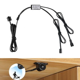 Litever Human Motion Activated Sensor Switch Black. Independent Sensor Head. DC12~24V 3A. Perfect for DIY LED Lighting for Gun Safe, Closet, Wardrobes, Pantry, Cabinet, Kitchen Cabinets, Bed Light