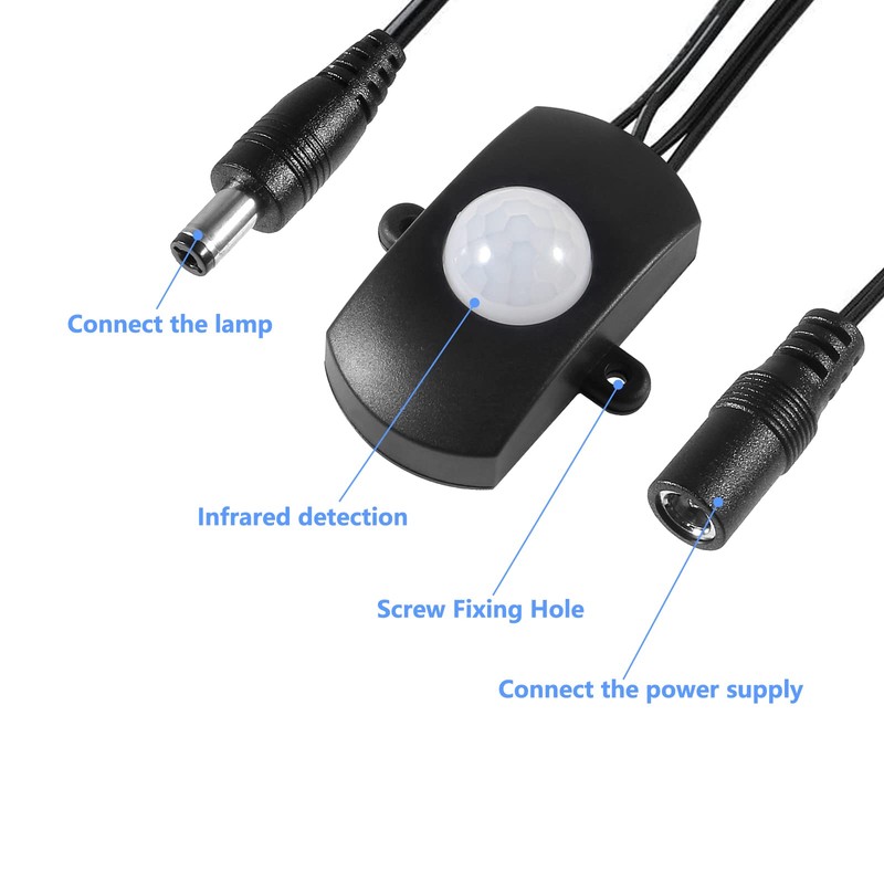 2 Pack BS010L DC 5V to 24V 5A Mini Pir