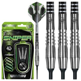 WINMAU Sniper 18 Gram Softip Tungsten Darts Set with Flights and Shafts (Stems)