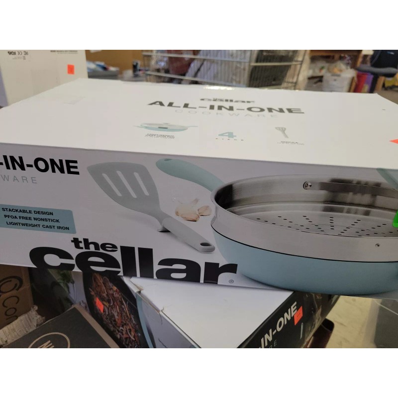 The Cellar All-In-One Pan, Lid, Steamer Insert - with Spatula-CERAMI