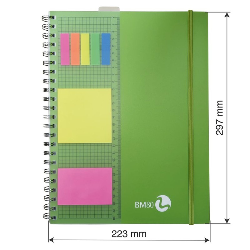 BM BeMore - Spiral notepad PPL with ruler 0121211 -