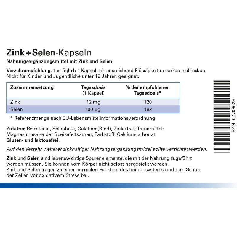 Astrid Twardy Zinc + Selenium Capsules, 3 x 100 Pieces,