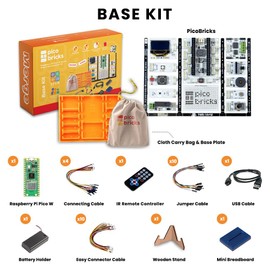 PicoBricks Raspberry Pi Pico W Starter Kit with 12 Detachable Sensors and Extensive Learning Guide, Raspberry Pi Kit, Raspberry Pi Starter Kit