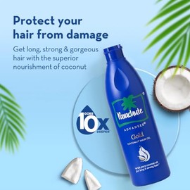 Parachute Advansed Aceite de coco dorado con vitamina E | Aceite de coco puro | Para cabello largo, fuerte y nutrido | Aceite para cabello indio | 13.