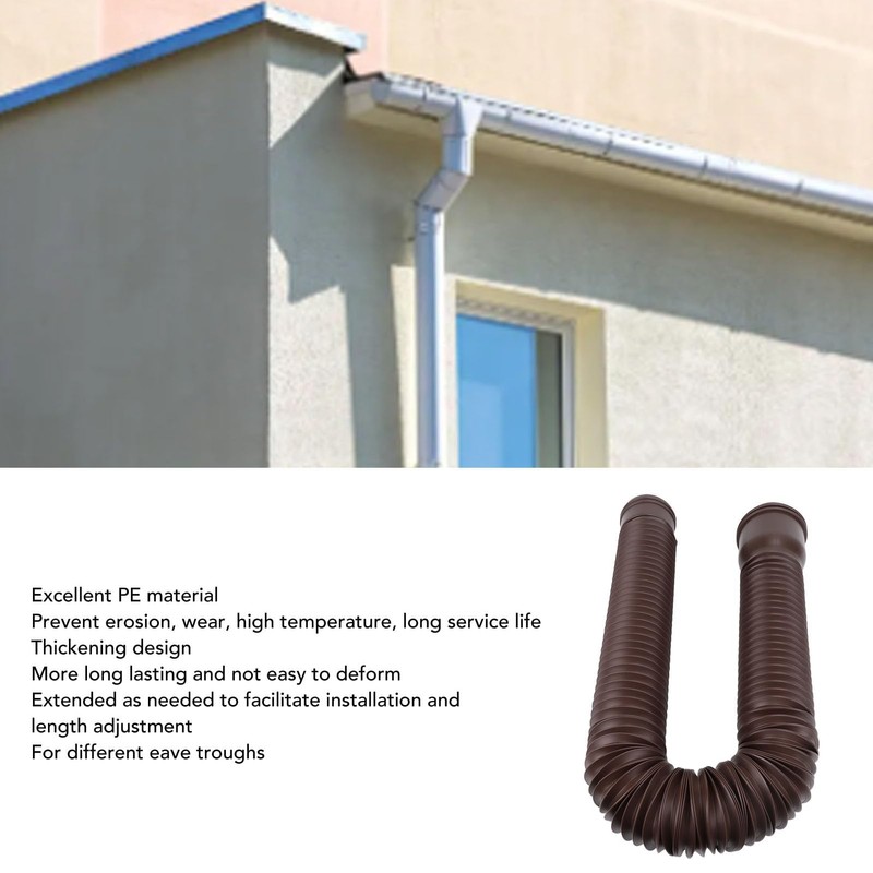 Rain Gutter Downpipe Extensions, Flexible, Drain Pipe Extension, Drain Pipe