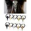 Carykon 10PCS Women Hair Tie Alloy Crow Skull Elastic Ponytail
