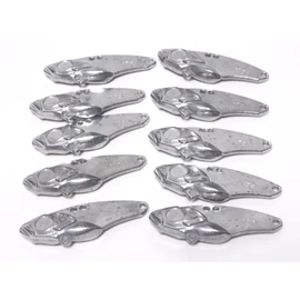 wLure Fishing Lures Metal Blank Unpainted Blade Lipless Jigging 10 per Pack BLP10 (BL9, 1/3 oz)