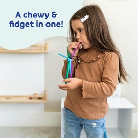 Fun and Function – Spaghetti Chewy Fidget – Chewy Tubes for Kids – Oral Sensory Chewy Toy for Kids – Therapeutic Fidget Noodles – Light Chewers