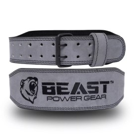 Beastpowergear Weightlifting Belt 4" & 6" Advanced Back Support Deadlift Squats Men & Women - L, 4 Inch