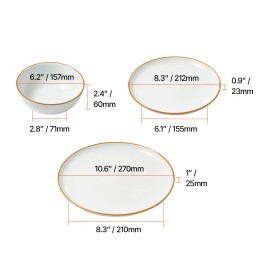 Service for 4 12 PCS Scratch Resistant Ceramic Dinnerware Set Includes Plates and Bowls Dishwasher & Microwave SafeQuantity: 12 PCS