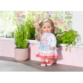 Baby Annabell Outfit Skirt - to Fit 43cm Baby Annabell Dolls - Set Includes Pretty Top with Tiered Skirt and Clothes Hanger - Suitable for Children Aged 3+ Years - 706756