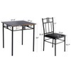 VECELO Small Dining Table Set for 2, 3 Piece Kitchen