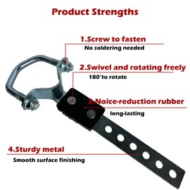 2 Packs Swivel Exhaust Bracket Universal Exhaust System Hanger Heavy Duty Muffler Hanger Flexible Tailpipe Exhaust Bracket Swivel Muffler Hanger Fits 2-1/4" Pipe (2)