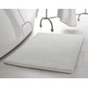 Oliver Brown Terry Memory Foam Bath Rug, 20"x32"/17"x24", White