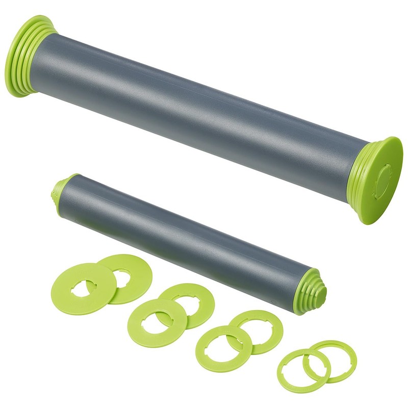 Rosenstein & Söhne Rolling pin: height-adjustable rolling pin with non-stick