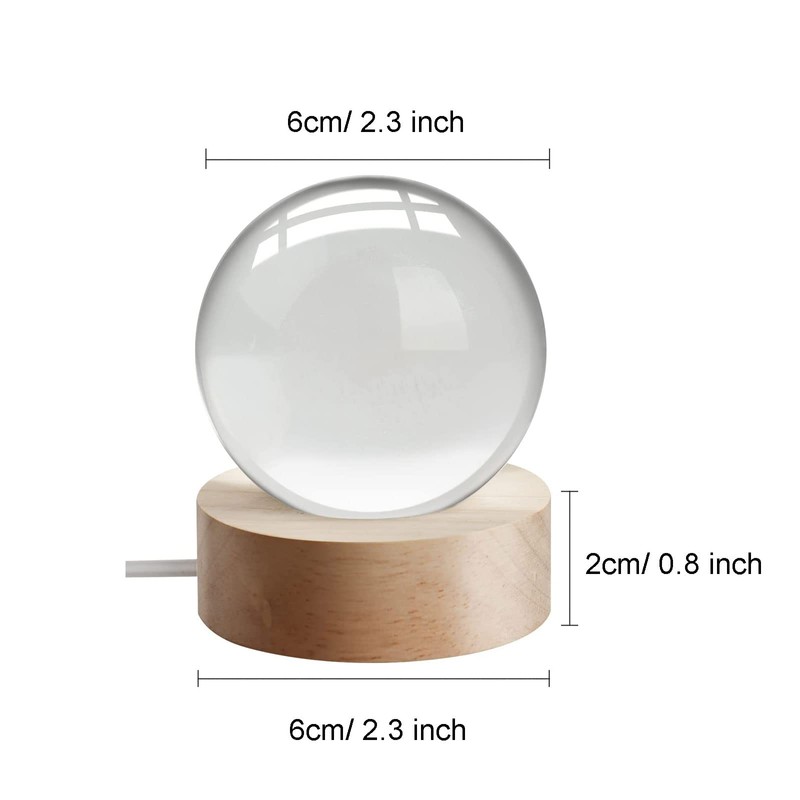 zalati 3D Crystal Ball Solar System Style Planet with Round